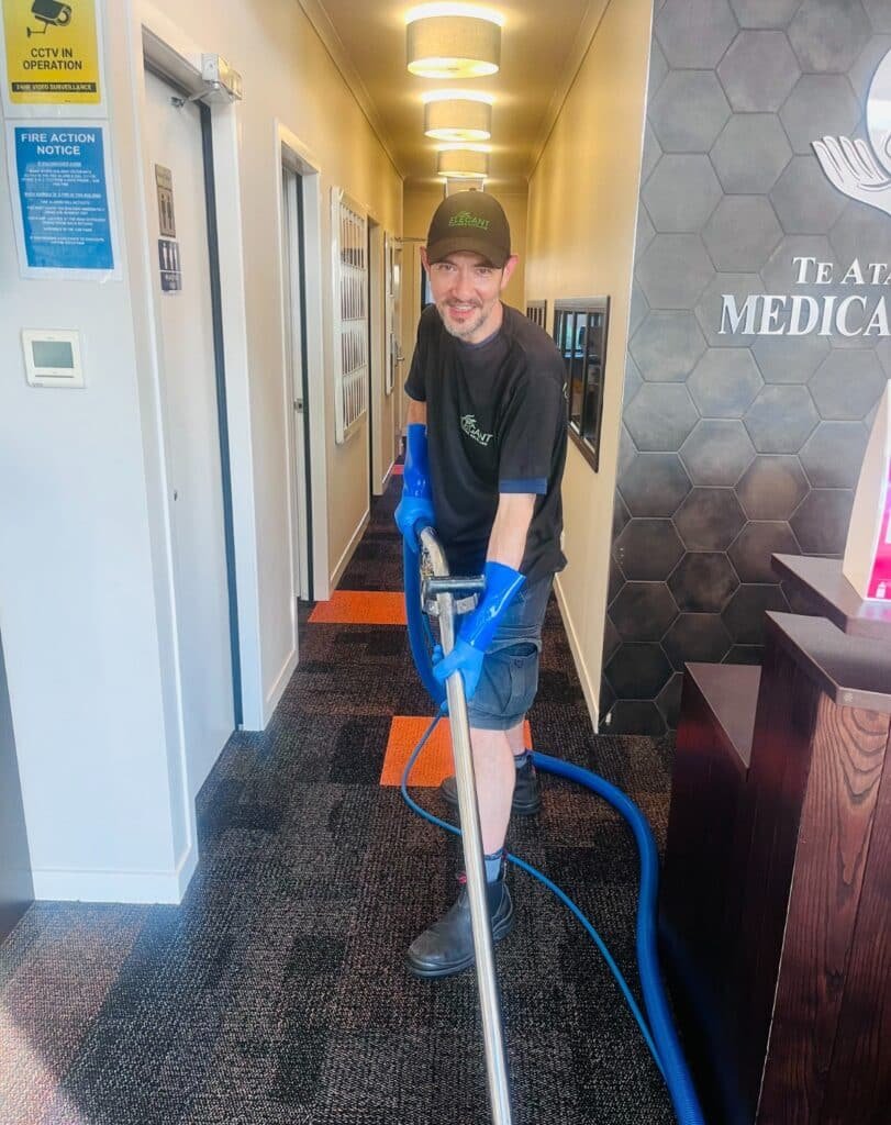 Our Team is Working Hard on Carpet Cleaning Auckland