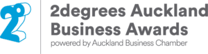 Official 2degrees Auckland Business Awards nominee logo, recognizing Elegant Clean as a top Auckland cleaning service.