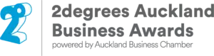 Official 2degrees Auckland Business Awards nominee logo, recognizing Elegant Clean as a top Auckland cleaning service.
